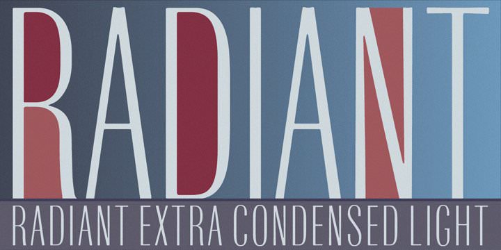 Radiant Extra Condensed CT Medium Font preview